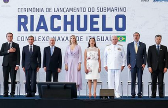 Temer e Bolsonaro participaram de lançamento do submarino Riachuelo