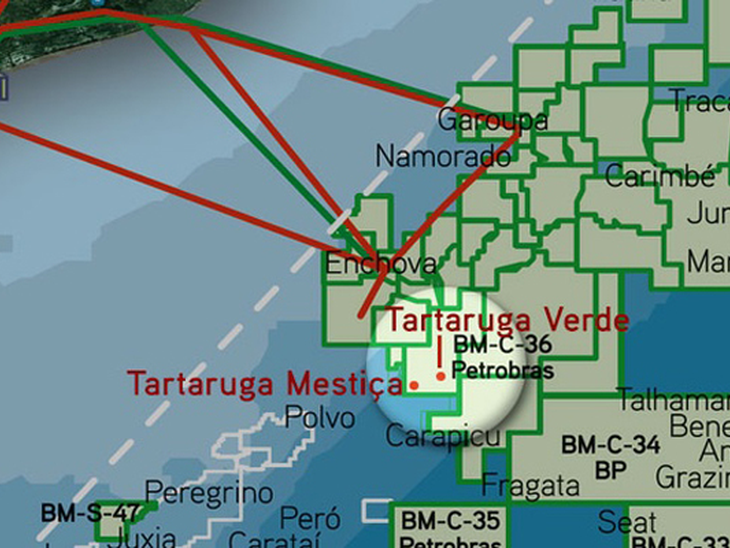 Serão pagos a União R$ 210 milhões por petróleo do campo de Tartaruga na BC