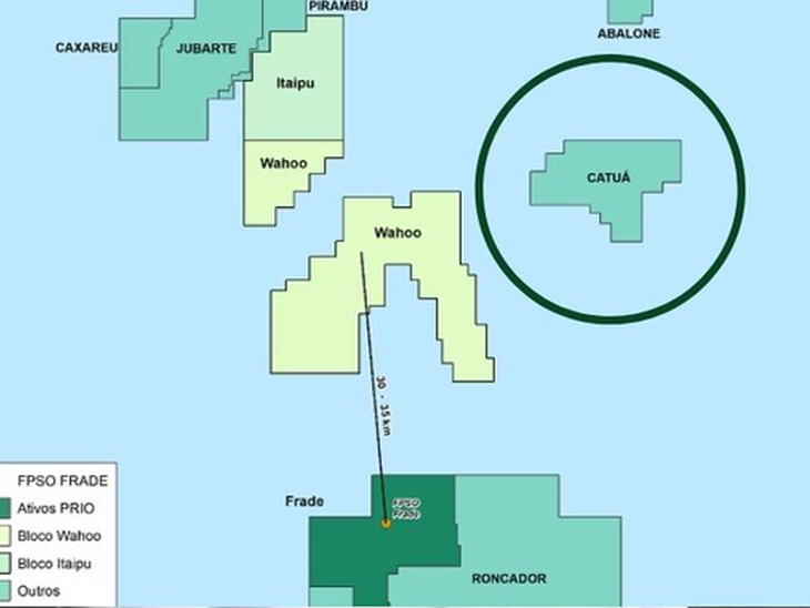 Petrobras coloca à venda o Campo de Catuá na Bacia de Campos