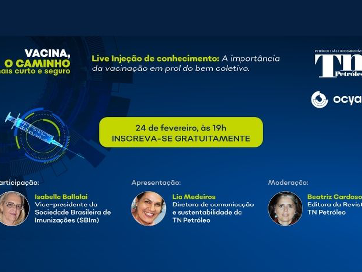 Ocyan apoia live aberta e gratuita sobre a vacina contra Covid-19, próxima quarta (24/02)