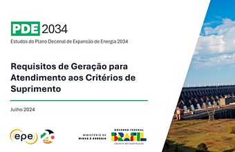 MME e EPE publicam terceiro caderno do Plano Decenal de Expansão de Energia 2034