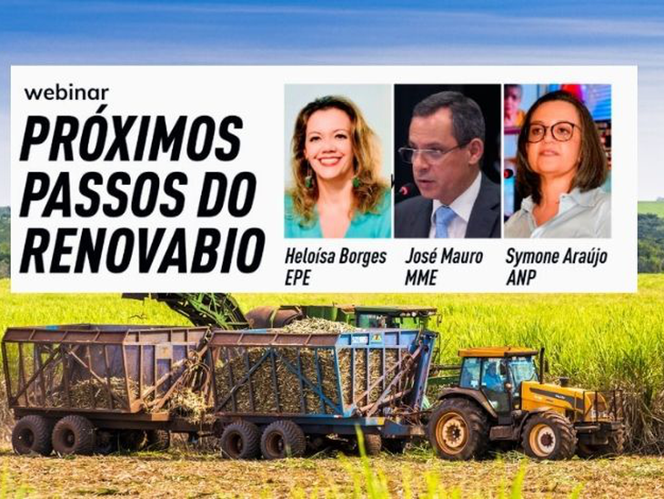 Webinar no dia 09/02 vai discutir "Os próximos passos do Renovabio", 
