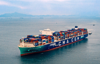 Navio de 15.264 TEUs movido a GNL construido no Hyundai é incorporado à frota da CMA CGM