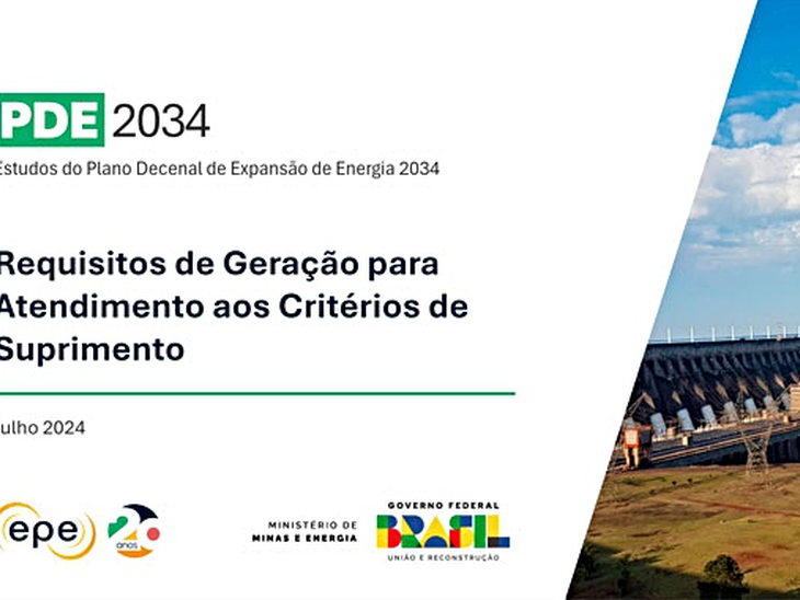 MME e EPE publicam terceiro caderno do Plano Decenal de Expansão de Energia 2034