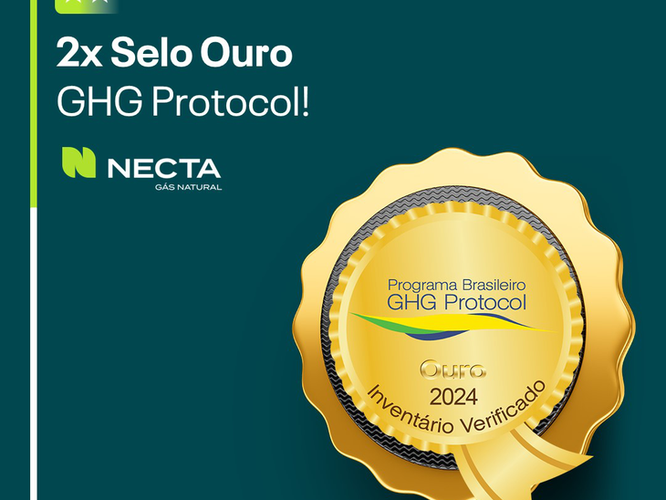 Necta Gás Natural recebe pela segunda vez o selo Ouro do GHG Protocol