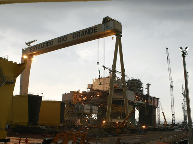 Estaleiro gaúcho é base para construção de cascos de plataformas