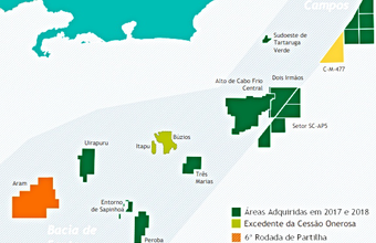 Com 22 mil barris por dia em agosto, petróleo em regime de partilha cai 24% ante julho