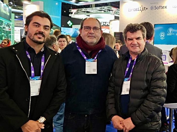 Presidente da PortosRio, Francisco Martins, e Diretor do Parque Tecnológico Itaipu, Irineu Colombo, exploram possibilidade de parceria durante evento MWC-4YFN, em Barcelona